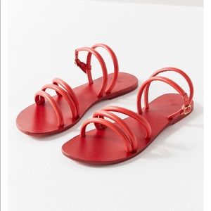 Urban Outfitters taylor tube sandal red 8